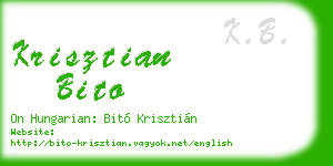 krisztian bito business card