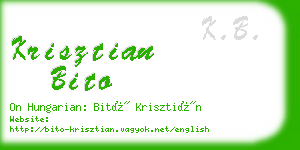 krisztian bito business card